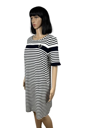 Marc Cain Striped Viscose Dress Sweat Nautical size 4 - Picture 5 of 14