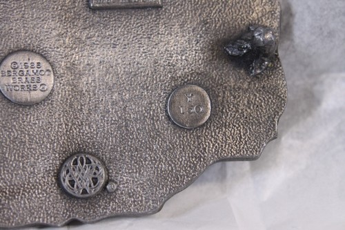 Vtg Bergamot Brass Works Belt Buckle Enameled Y150 US Army Combat Infantryman - Picture 7 of 9