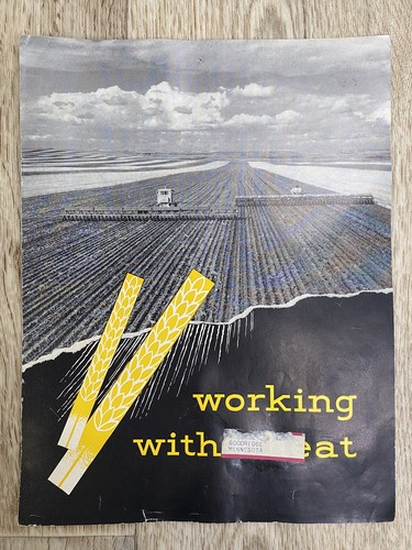 Caterpillar Sales Brochure Vintage Working With Wheat Caterpillar Dealer Print - Picture 1 of 7