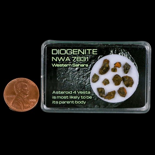 Diogenite Meteorites Asteroid 4 Vesta Specimen NMW 7831 Western Sahara Display - Picture 3 of 4