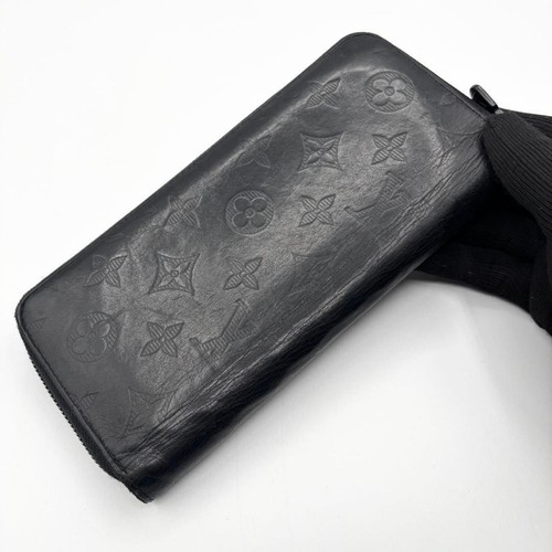 LOUIS VUITTON Zippy Vertical Wallet Monogram Shadow Long Bifold M62902 Black - Picture 18 of 18