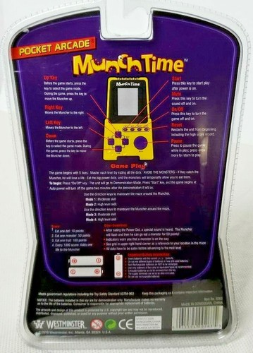 Munch Time Handheld Arcade Maze Video Factory Sealed Game New - Picture 3 of 5