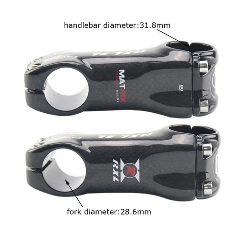 31.8mm 6/17 Degree Road/MTB Carbon Fiber Stems Bike Parts 70-130mm Bicycle Stem - Picture 3 of 38