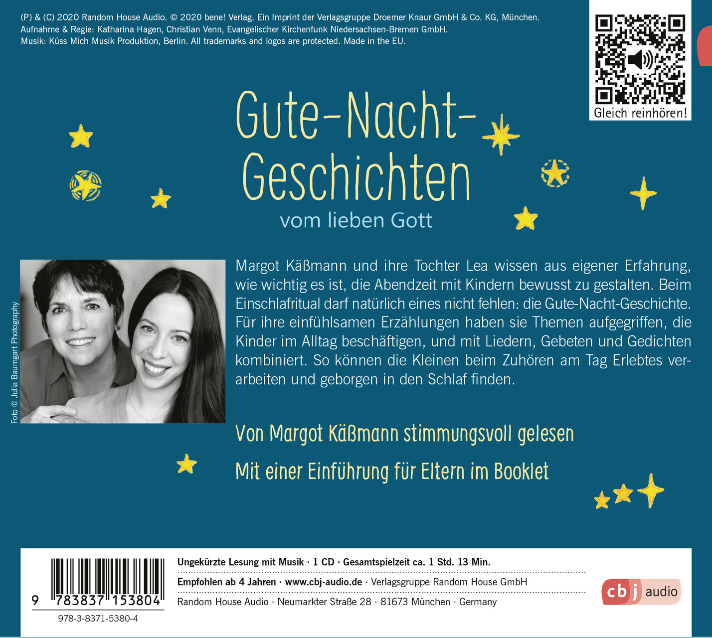 Thumbnail - Gute-nacht-geschichten Vom Lieben Gott Margot Käßmann - Hörbuch
