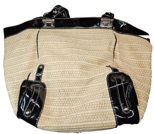 Trendy Large Rafe New York Straw Handbag Carry All Roomy - Picture 2 of 16
