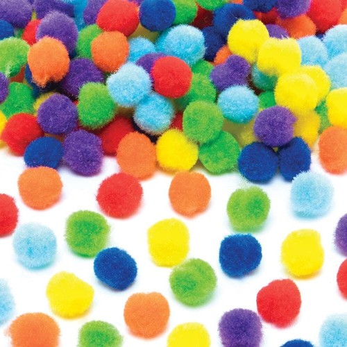 Paquete de pompones artesanales autoadhesivos con respaldo tamaño de 10 mm colores mixtos opciones - Imagen 6 de 6