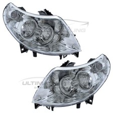 Headlights Fits Fiat Ducato Van 2006-2011 14 Hole Yellow Plug Headlamps 1 Pair