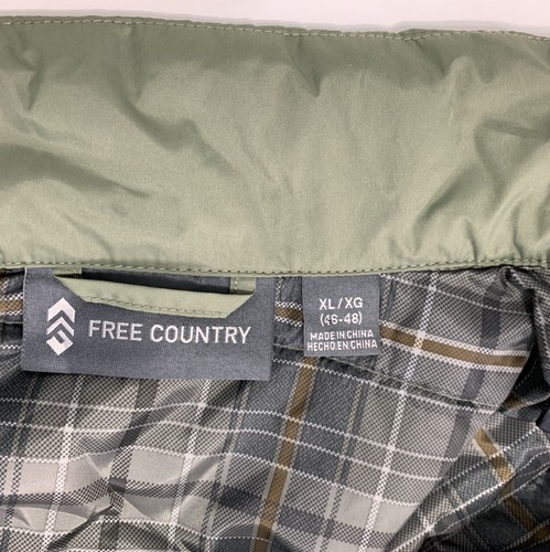Free Country Men's Puffer Vest Size XL Green Vine Zippered Pockets Stand Collar - Picture 5 of 10