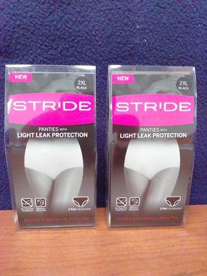 2 PAIRS STRIDE EVERYDAY Women COLOR BEIGE Incontinence FULL COTTON BRIEFs Sz XL