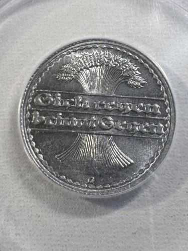 1922-D Germany 50 Pfennig Graded MS 61 by ANACS - Picture 5 of 8