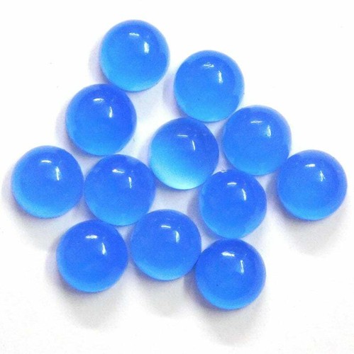 5 MM Round Cabochon Blue Chalcedony Loose Gemstone Cabochon Wholesale - Picture 4 of 5