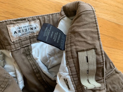 Boy’s Cargo Shorts Size 8 2 Pair Arizona Olive Green, Brown Khaki Very Good - Picture 3 of 4