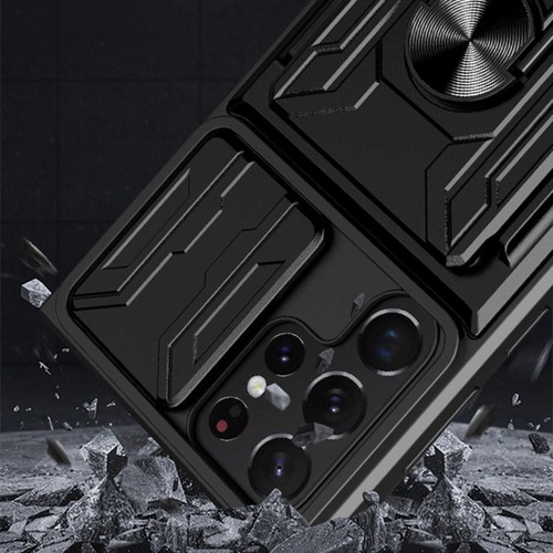 Für Samsung Galaxy S23 Ultra Magnet Hülle Slide Kamera Linse Cover Kartenfach - Bild 11 von 18