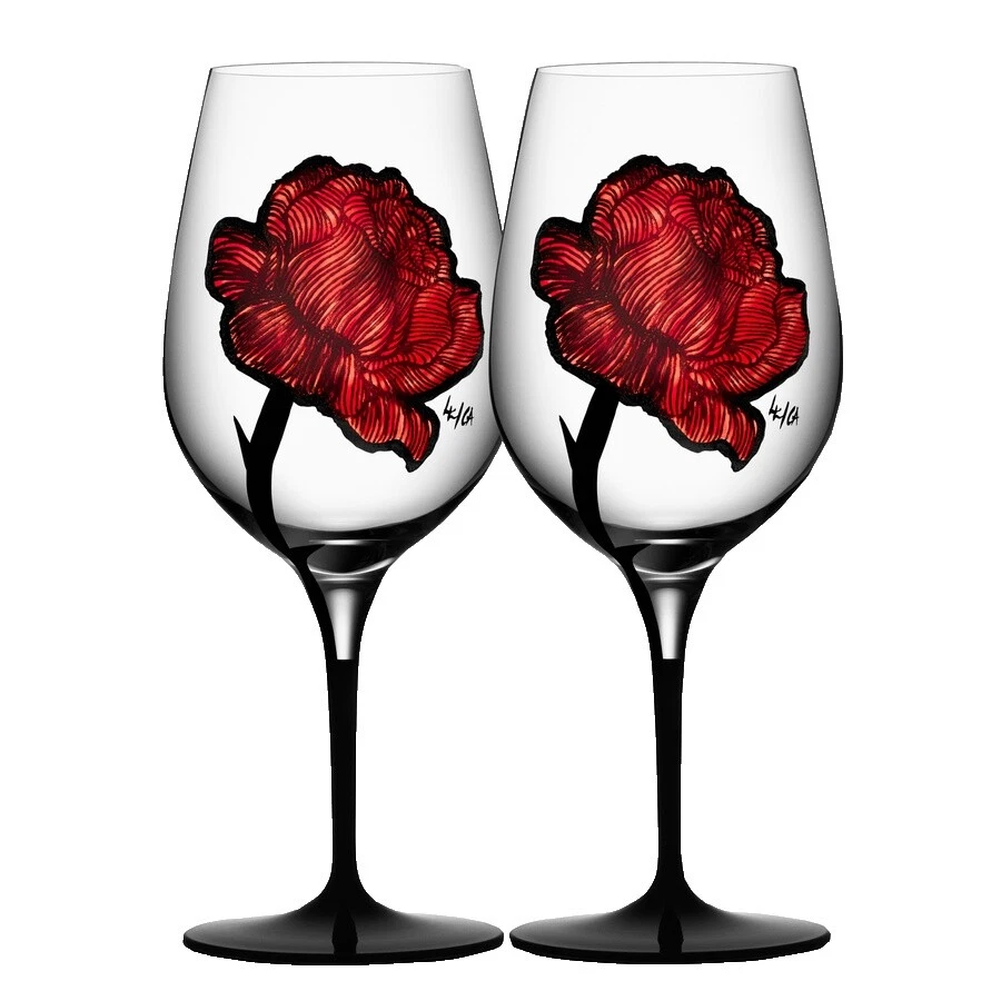 Glass Black Red Wine Glasses