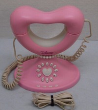 Disney Princess Corded Phone Home Telephone Girls Heart Pink Girl's Collectible