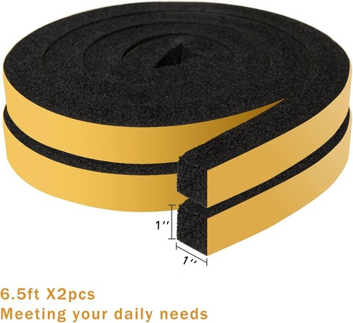 Window Air Conditioner Foam Tape 2 Pcs 1 Inch Wide X 1 Inch Thick Weather Stripp - Picture 3 of 5