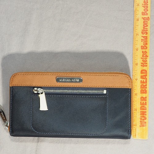Michael Kors Geldbörse Navy Blau Leder Colgate Contenintal Full Zip Lang Billfold - Bild 5 von 10