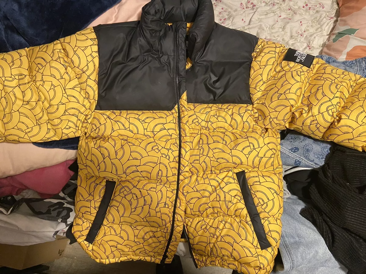 The north face nuptse yellow dome best sale