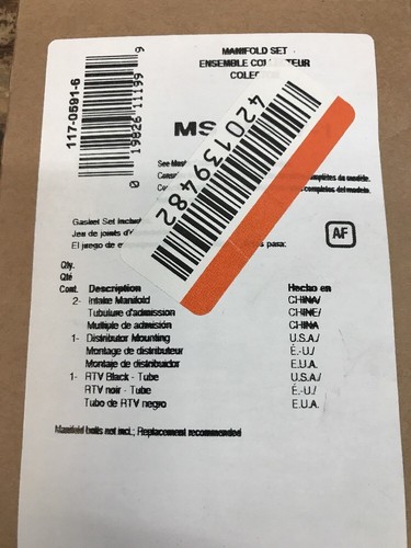 Fel-Pro MS 95817-1 Engine Intake Manifold Gasket Set! Free Shipping! - Picture 4 of 4
