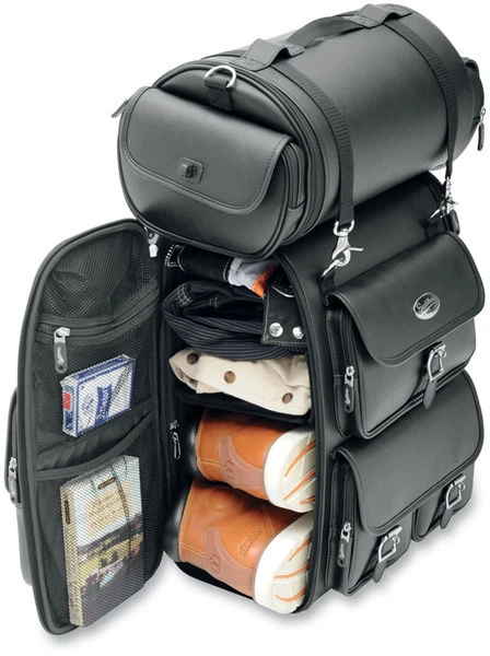 SADDLEMEN EX2200 DELUXE SISSY BAR BOLSA ROLLO HARLEY KAWASAKI HONDA SUZUKI INDIO Foto 2 de 2