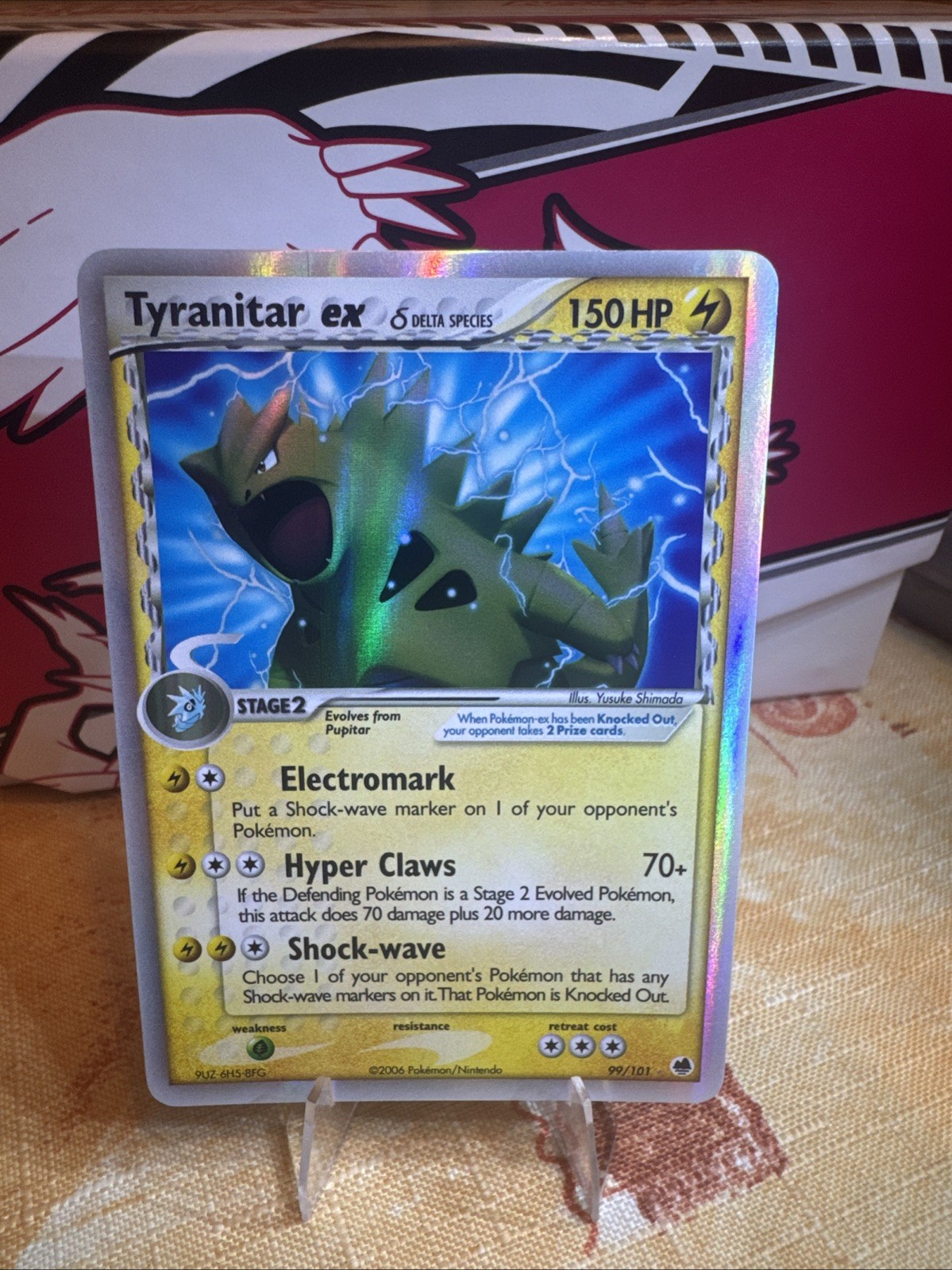 Pokemon Tyranitar EX Dragon Frontiers Holo Rare Card 99/101 Delta Species NM USA
