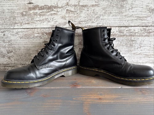 Doc Dr. Martens 1460 Pascal Virginia schwarze Lederstiefel Damengröße 11 Herren 10 - Bild 2 von 6