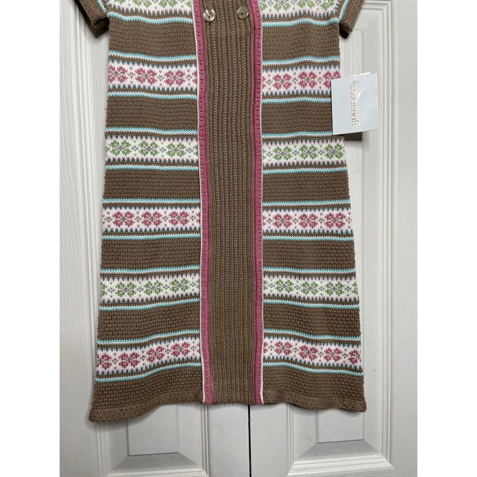 NUEVO Vestido Suéter Tejido Savannah Niñas Primavera Pascua Talla 5T Foto 3 de 4