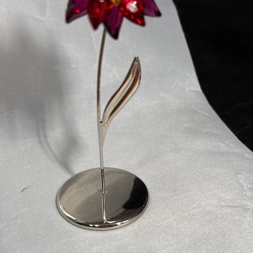Swarovski Crystal ~ Paradise Red Flower Domoni Light Siam 848452 Figurine - Picture 7 of 15