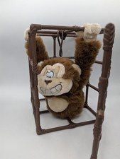 Vintage 1992 Trendmasters Caged Furry Monkey  Works  Shakes  Makes Noise