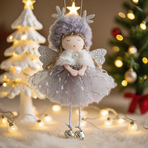 -Angel Doll Pendants,Christmas Plush Ornaments Plush Angel Ornaments L4O2 W6N3 - Bild 8 von 22