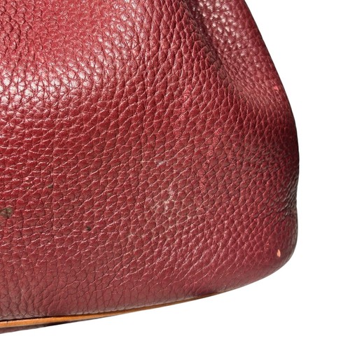Vintage Dooney & Bourke Crossbody Bucket Drawstring Bag Leather Red Med Sz - Picture 12 of 18