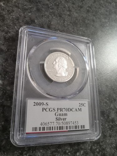2009-S GUAM Silver Proof Quarter PR70 PCGS FLAG LABEL LOW PRICE!! - Picture 2 of 5