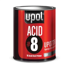 U Pol Products UP0776 Fast Drying 1K Acid Etch Primer, 1 L Tin, Gray, 10 to 20 m