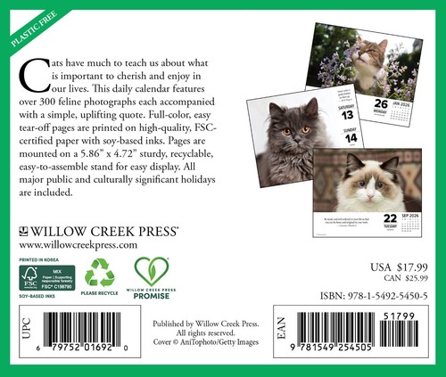 Calendario en caja What Cats Teach Us 2026 5,4" x 6,2" - Imagen 2 de 6