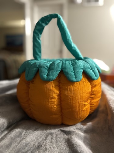 Secchiello secchiello zucca paracadute Halloween vintage anni 90 decorazione 1993 - Foto 2 di 4