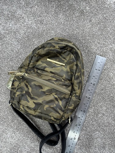 Steve Madden Mini Backpack Camo Gold Travel Designer Handbag Green Fashion Bag - Picture 10 of 11