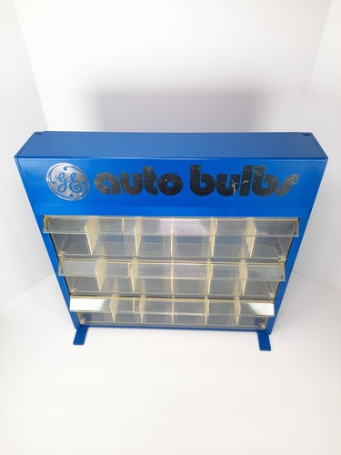 Vintage GE Auto Lamp Bulbs Store Display Cabinet Case - With All Drawer Dividers - Picture 2 of 24