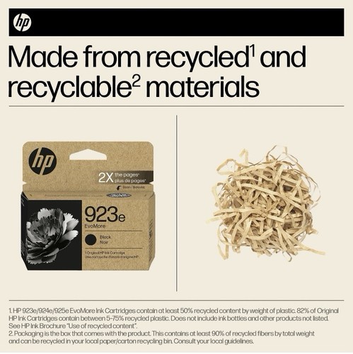 HP 923e EvoMore Black Original Ink Cartridge, 1,000 pages, 4K0T7LN Exp. 11/26 - 第 4/8 張圖片