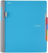 Five Star Advance Spiral Notebook, 5 Subject, College Ruled 1 Pack, Teal