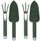  2 Sätze von Handkellen Kunststoff Hand Trowel Rake mit ergonomischen Griffen