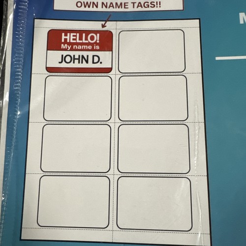 Leere bedruckbare Namensschild Aufkleber - 2-1/3" x 3-3/8" - Laser/Tintenstrahl kompatibel... - Bild 3 von 5