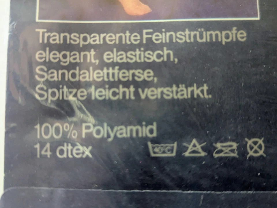 Reiter 12 den hauchzarte Strümpfe große Größe 10,5-11 schwarz für Strumpfhalter - Bild 4 von 4