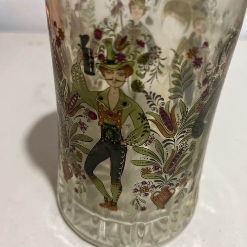 Vintage West German 1949-1990 Glass Beer Stein By BMF Pewter Kid - New 6” - Picture 4 of 13