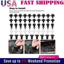 100PACK Bumper Clips FENDER TRIM Car Auto Push Pin Rivet FASTENER PANEL USA