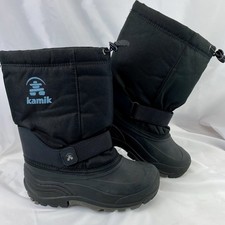 Kamik 4 Insulated Youth SIZE 5 Waterproof Cold Weather Black Snow Boots