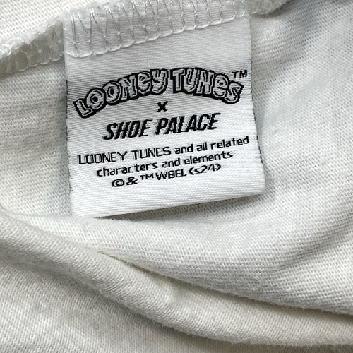 Lonney Tunes x Shoe Palace White T-Shirt Unisex Sz L Cartoon Graphic Distressed - Picture 7 of 10