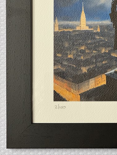Fine Art Gemälde Pier 33x33cm im Rahmen, Haus, Möbel, Pop - Bild 3 von 5