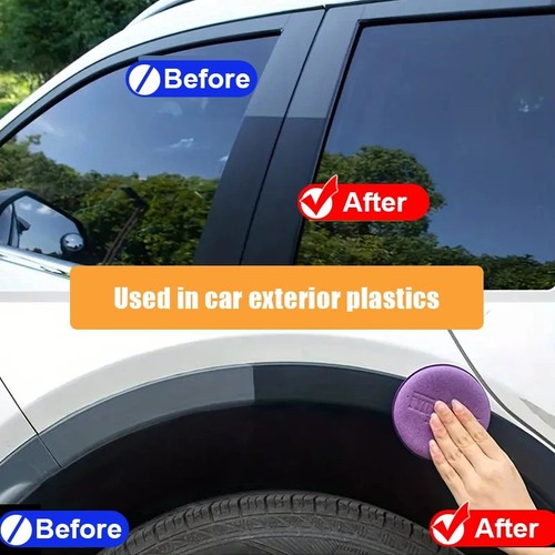 Car Plastic Restorer Back To Black Gloss Trim Leather Panel Coating Polish Wax - Bild 6 von 8