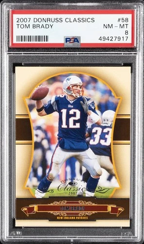 2007 DONRUSS CLASSICS #58 TOM BRADY PSA 8