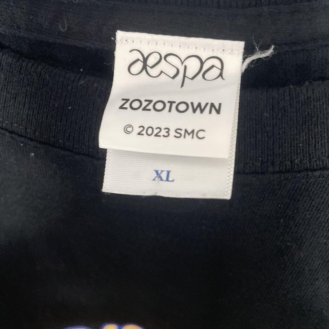 aespa -  aespa×ZOZOTOWN Tシャツ aespa Zozotown Black Winter T-Shirt Apparel Collaboration